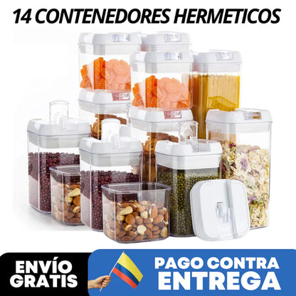 Contenedores de alimentos x 14 unidades.